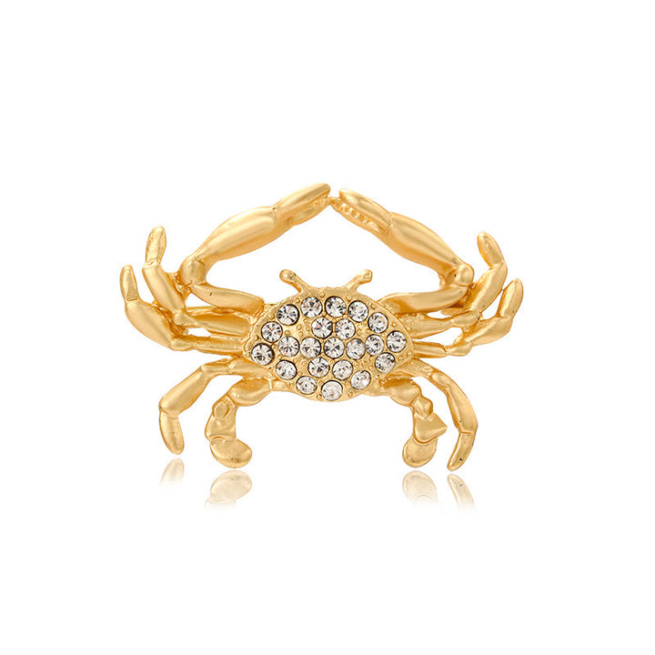 Spilla in oro con diamanti e segno zodiacale - Cancro - image 7