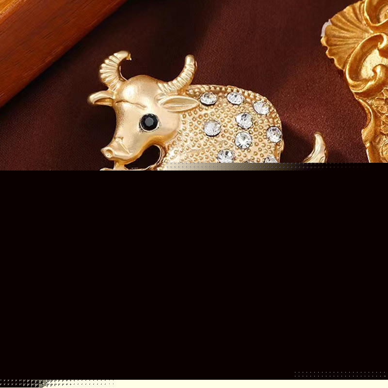 Spilla in oro con diamanti e segno zodiacale - image 4