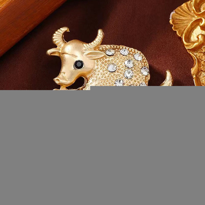 Spilla in oro con diamanti e segno zodiacale - image 4