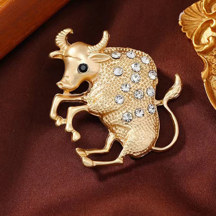 Spilla in oro con diamanti e segno zodiacale - image 4
