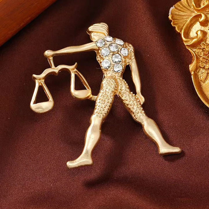 Spilla in oro con diamanti e segno zodiacale - image 14