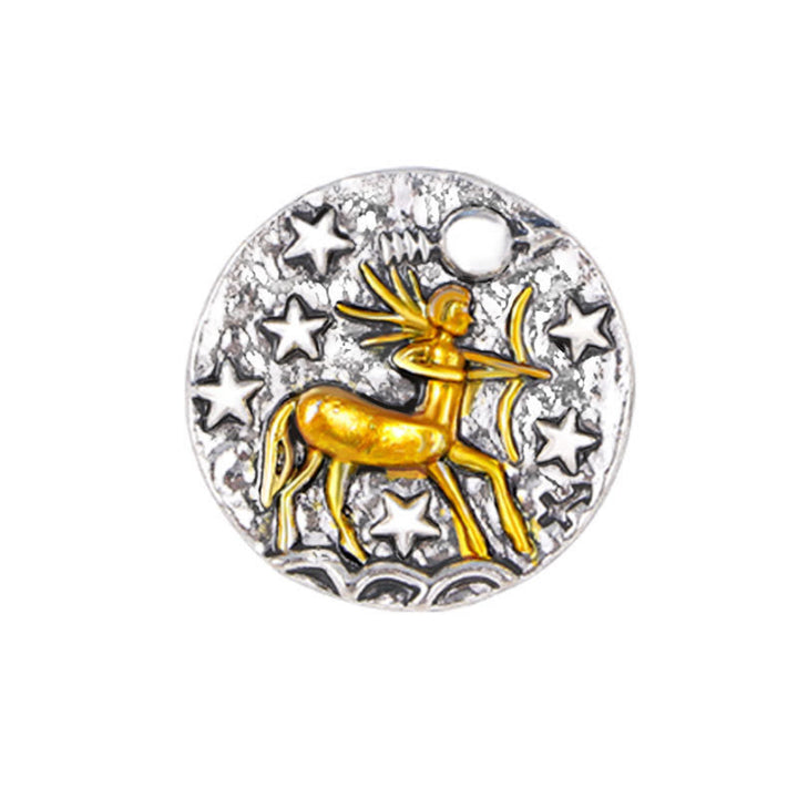 Bottoni rotondi in lega con stella retrò e segno zodiacale - Sagittario - image 10
