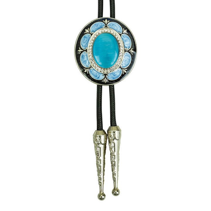 Cravatta Bolo vintage in onice e smalto - Stile n. 5 - image 6
