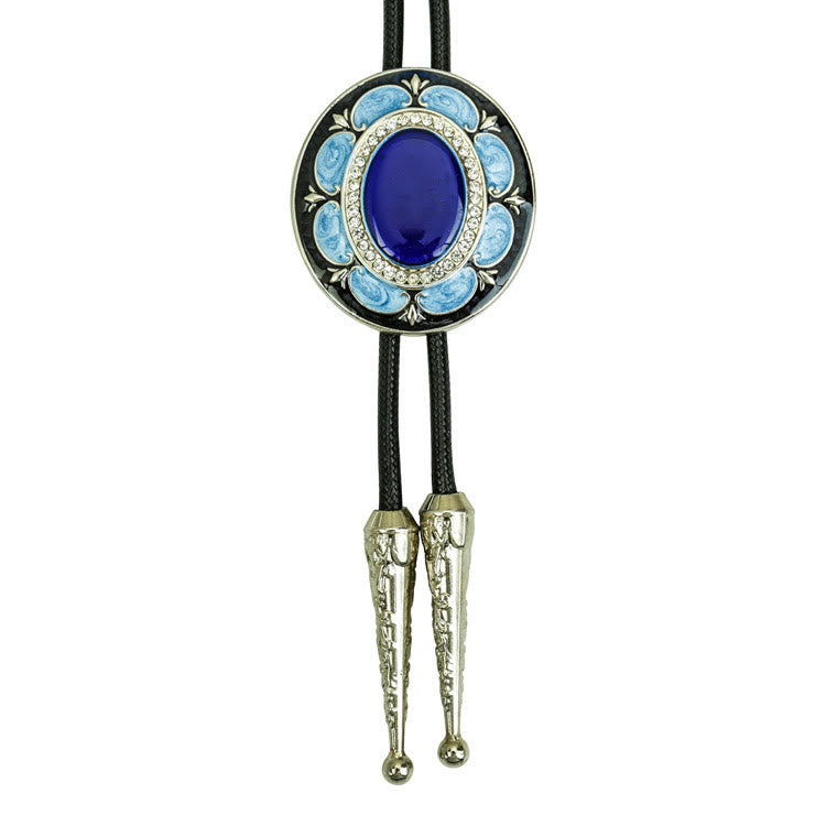 Cravatta Bolo vintage in onice e smalto - Stile n. 4 - image 5