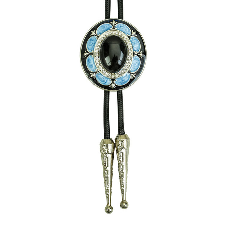 Cravatta Bolo vintage in onice e smalto - Stile n. 3 - image 4