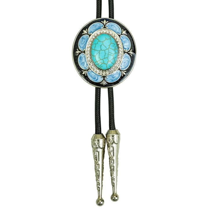 Cravatta Bolo vintage in onice e smalto - Stile n. 6 - image 7
