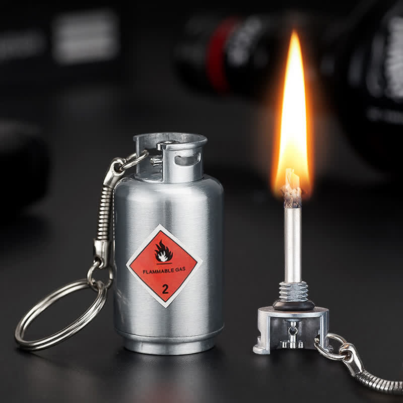 Estintore a bombola di gas, fiammifero, accendino a olio ricaricabile - Bombola di gas - Argento - image 0