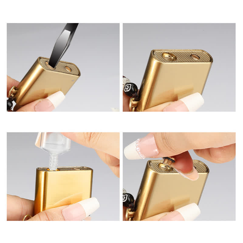 Accendino gonfiabile a cherosene con decompressione rotante quadrato - image 7