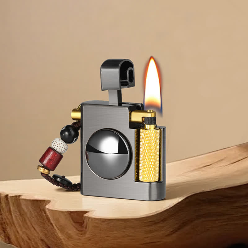 Accendino gonfiabile a cherosene con decompressione rotante quadrato - Nero - image 12