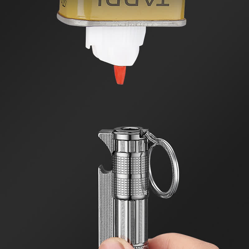 Apribottiglie multifunzionale, accendino a olio ricaricabile con fiammifero - image 7