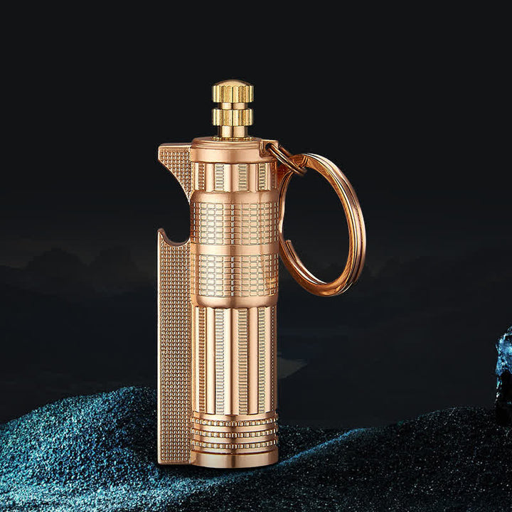 Apribottiglie multifunzionale, accendino a olio ricaricabile con fiammifero - Oro - image 12