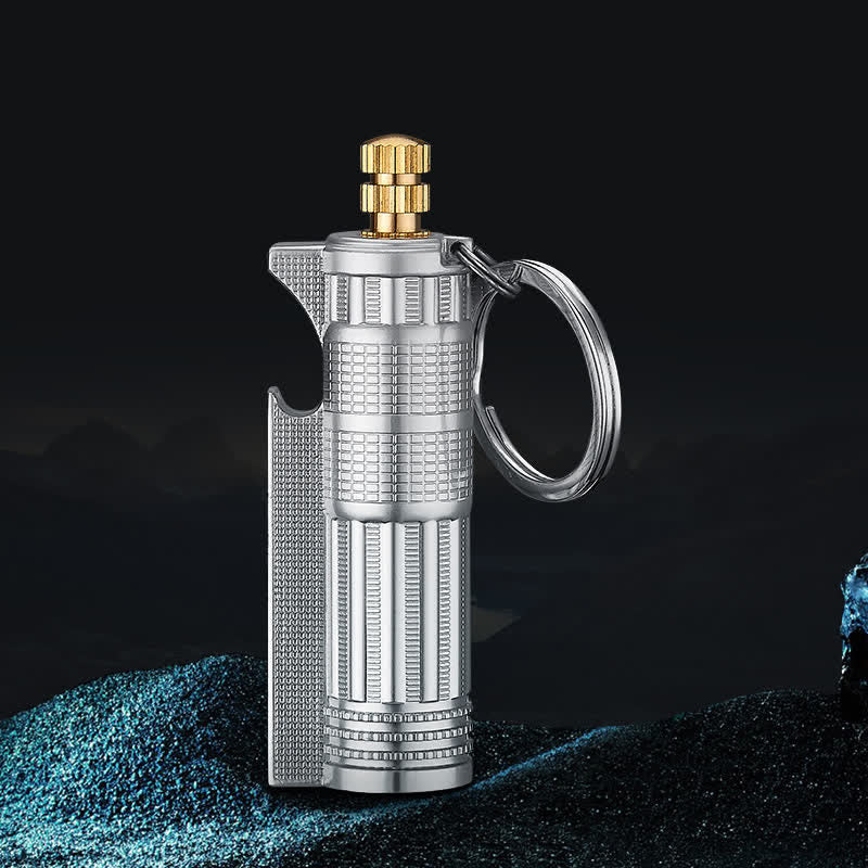 Apribottiglie multifunzionale, accendino a olio ricaricabile con fiammifero - Argento - image 13