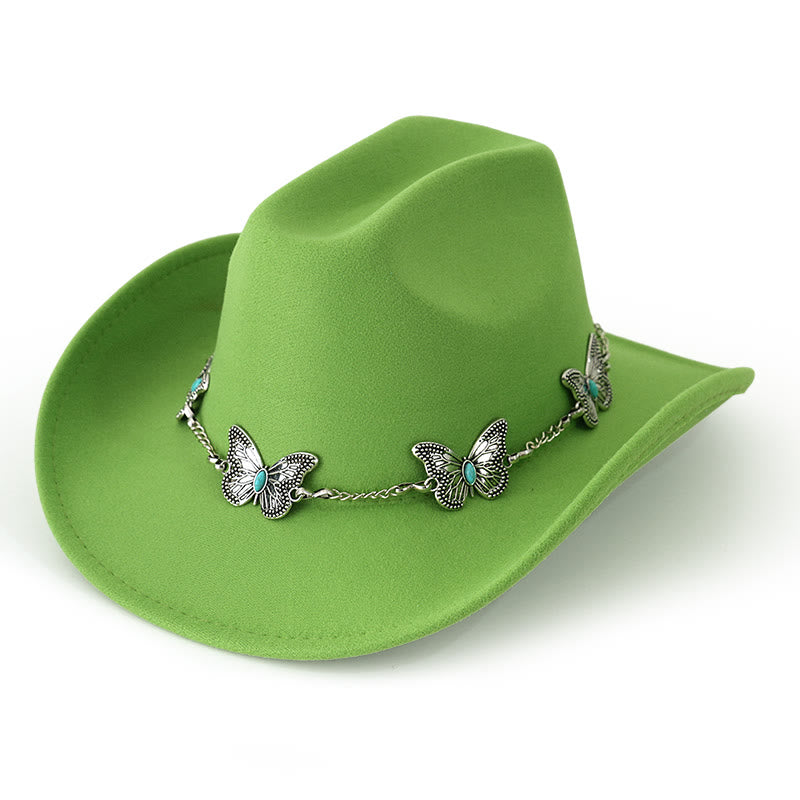Cappello da cowboy da uomo con catena a farfalla - Verde - M (22"-22 7/8") - image 16