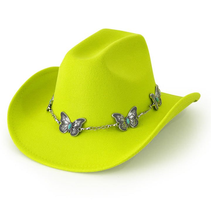 Cappello da cowboy da uomo con catena a farfalla - Giallo - M (22"-22 7/8") - image 20