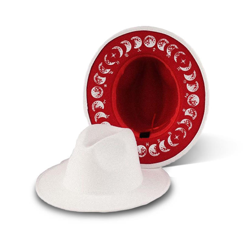 Cappello da cowboy creativo da uomo con cambiamenti di fase lunare e astrologia - Stile n. 3 - M (22"-22 7/8") - image 7