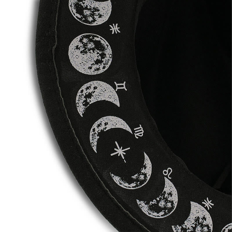 Cappello da cowboy creativo da uomo con cambiamenti di fase lunare e astrologia - image 6