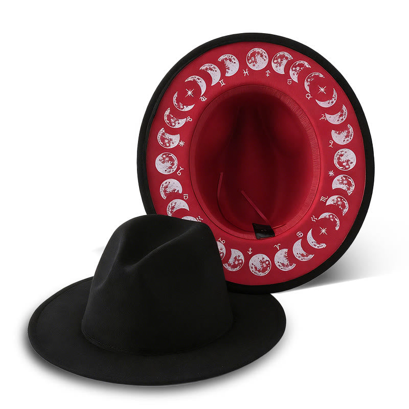 Cappello da cowboy creativo da uomo con cambiamenti di fase lunare e astrologia - Stile n. 1 - M (22"-22 7/8") - image 0