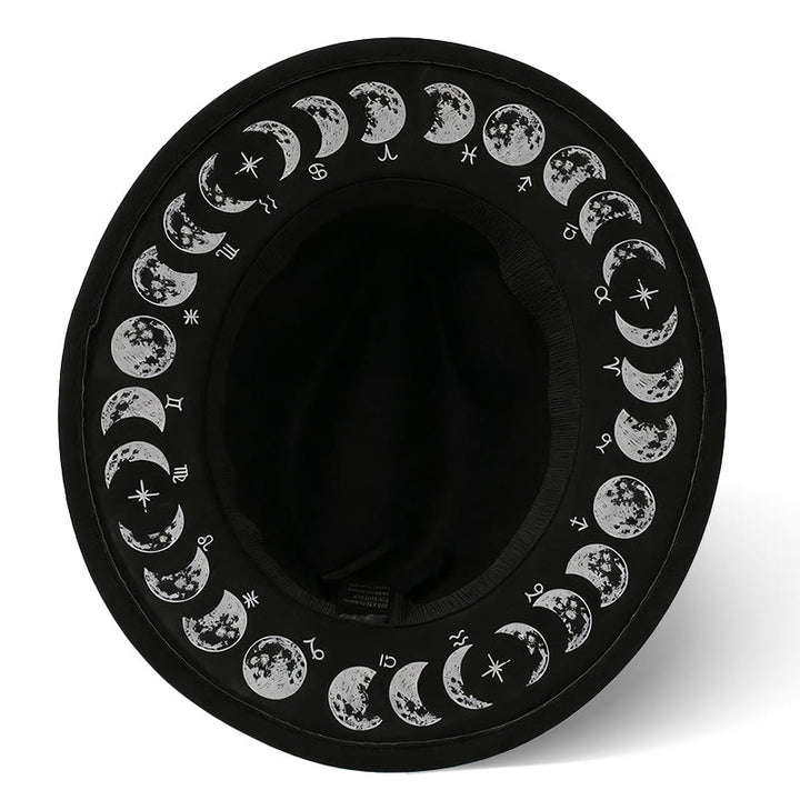 Cappello da cowboy creativo da uomo con cambiamenti di fase lunare e astrologia - image 5