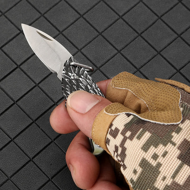 Collana con ciondolo a forma di coltello pieghevole nascosto Mini EDC Tool Eagle - image 4