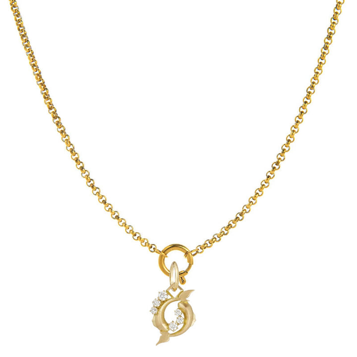 Collana con simbolo zodiacale impreziosita da diamanti - Pesci - image 12