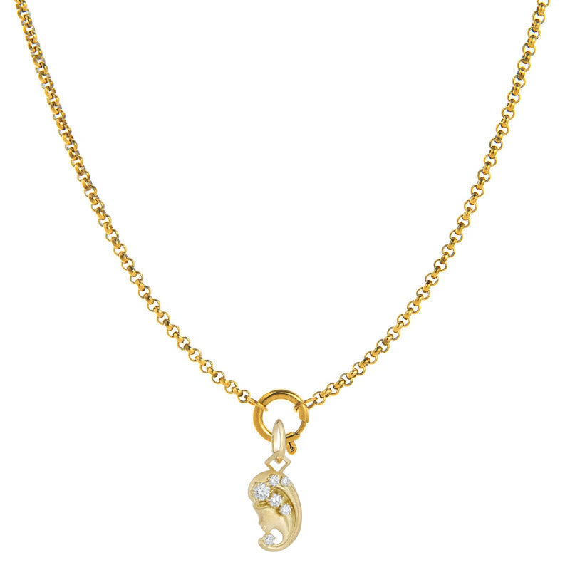 Collana con simbolo zodiacale impreziosita da diamanti - Vergine - image 6