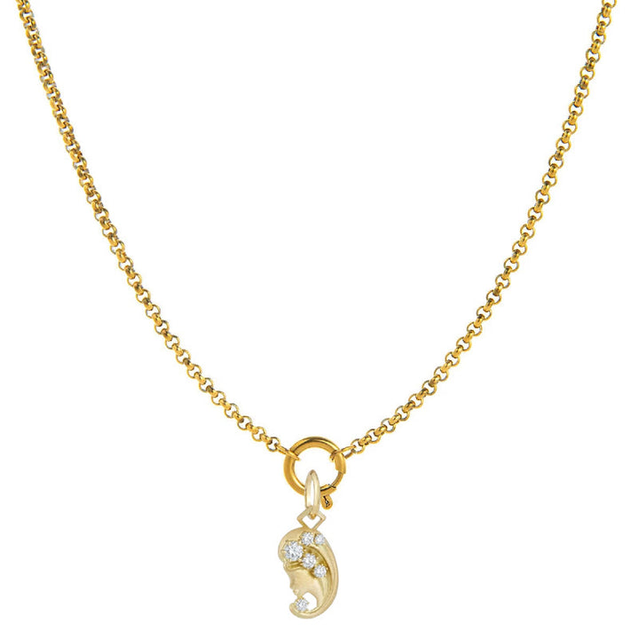 Collana con simbolo zodiacale impreziosita da diamanti - Vergine - image 6