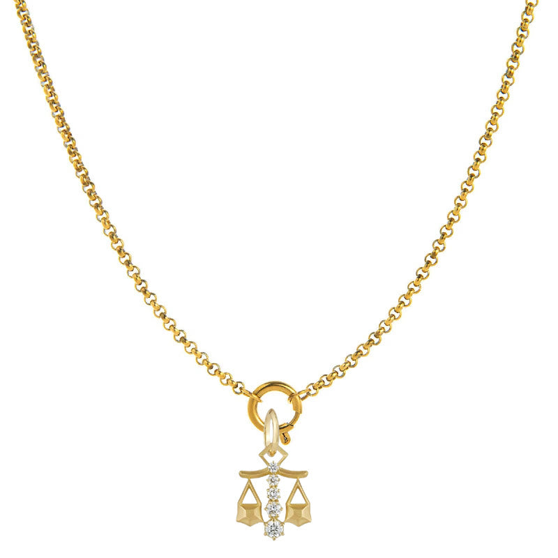 Collana con simbolo zodiacale impreziosita da diamanti - Libra - image 7
