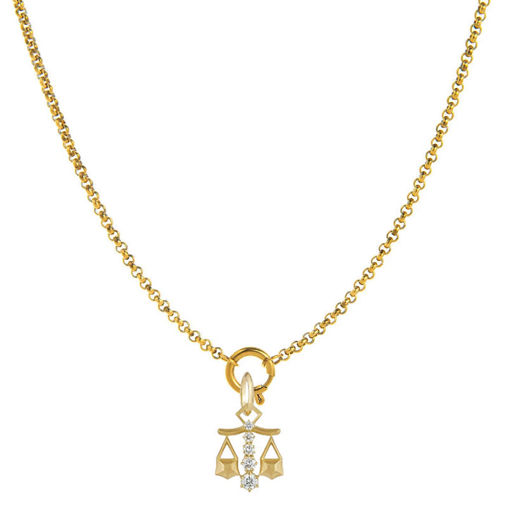 Collana con simbolo zodiacale impreziosita da diamanti - Libra - image 7