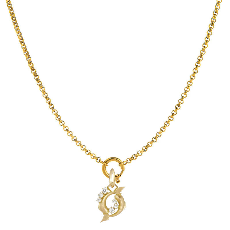 Collana con simbolo zodiacale impreziosita da diamanti - Pesci - image 12