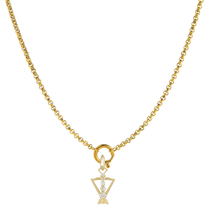 Collana con simbolo zodiacale impreziosita da diamanti - Sagittario - image 9