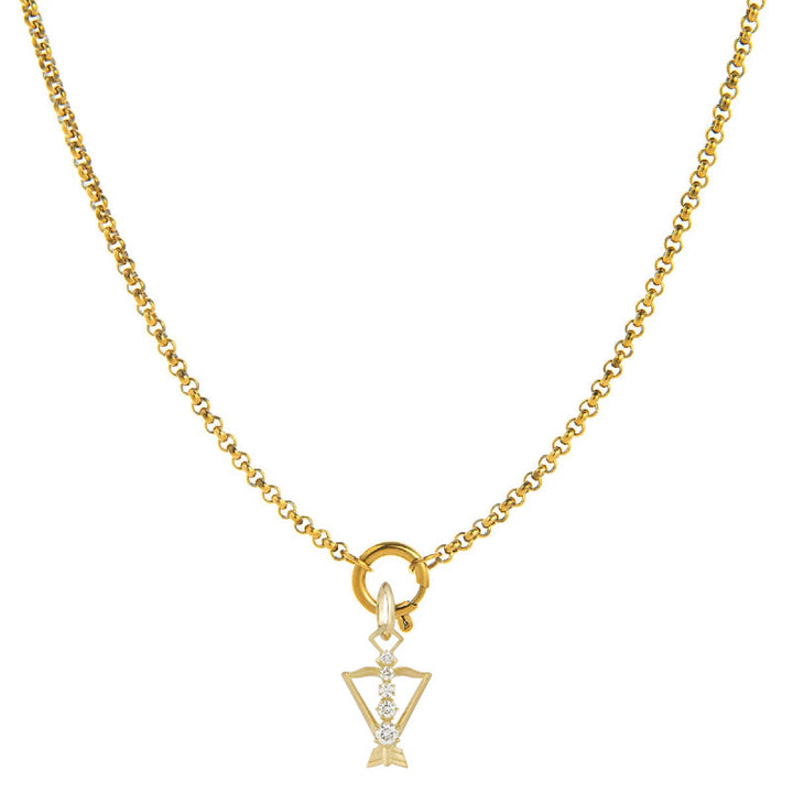 Collana con simbolo zodiacale impreziosita da diamanti - Sagittario - image 9