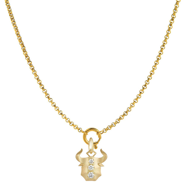Collana con simbolo zodiacale impreziosita da diamanti - Toro - image 2