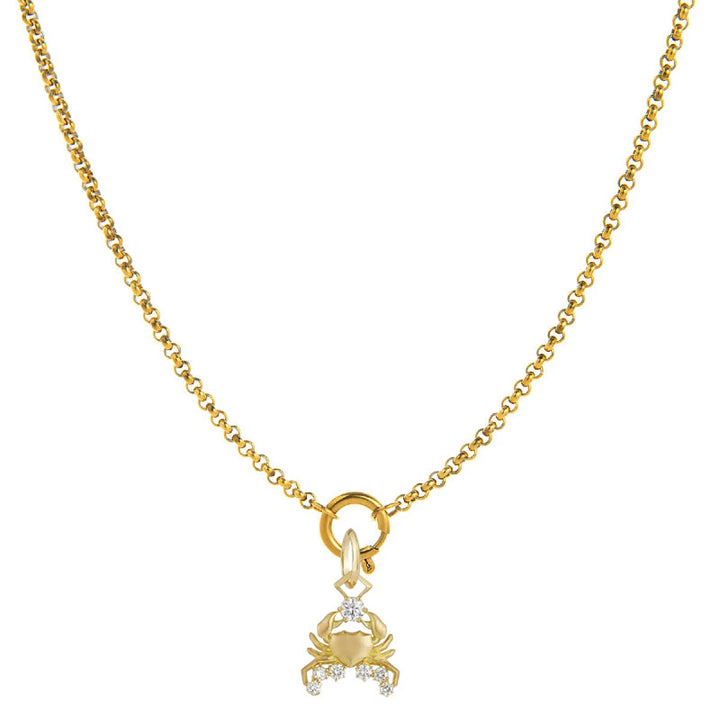 Collana con simbolo zodiacale impreziosita da diamanti - Cancro - image 4