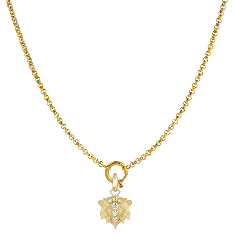 Collana con simbolo zodiacale impreziosita da diamanti - Leone - image 5