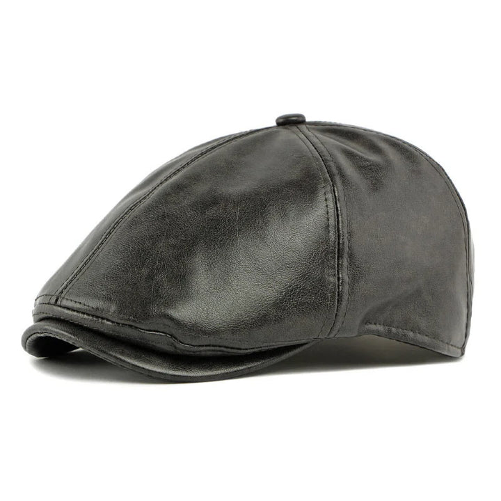 Cappello basco invernale vintage da uomo in similpelle - Grigio - Regolabile (21 5/8"-23 1/4") - image 6