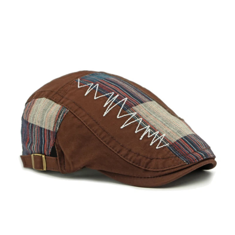 Cappello invernale da uomo con patchwork retrò colorato - image 2