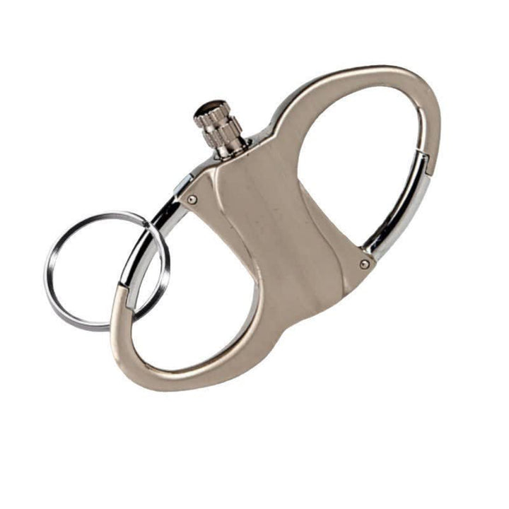 Accendino a cherosene riutilizzabile con fiammifero portachiavi a doppio anello - Argento - image 10