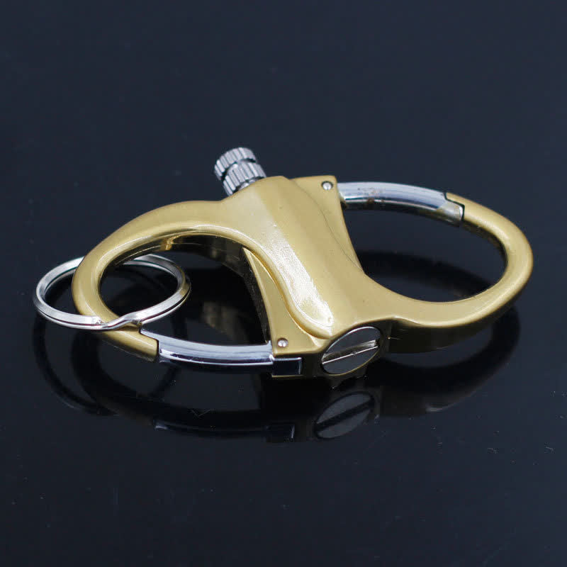 Accendino a cherosene riutilizzabile con fiammifero portachiavi a doppio anello - Oro - image 5