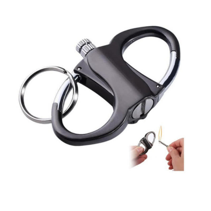 Accendino a cherosene riutilizzabile con fiammifero portachiavi a doppio anello - image 4