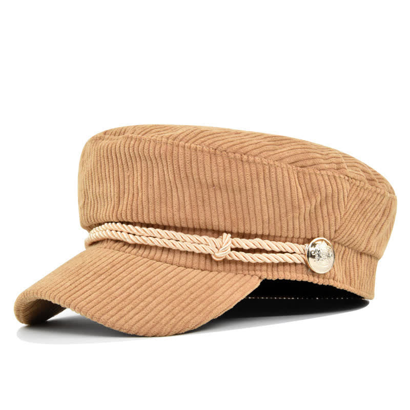 Cappello basco in stile marinaio con fascia intrecciata in velluto a coste - Cachi - M (22"-22 7/8") - image 0