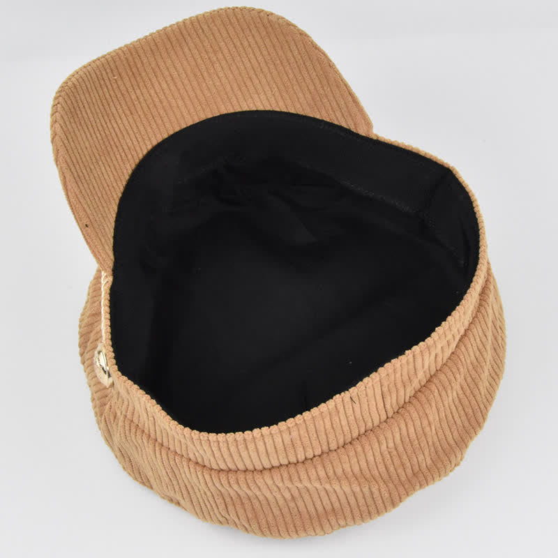 Cappello basco in stile marinaio con fascia intrecciata in velluto a coste - image 2