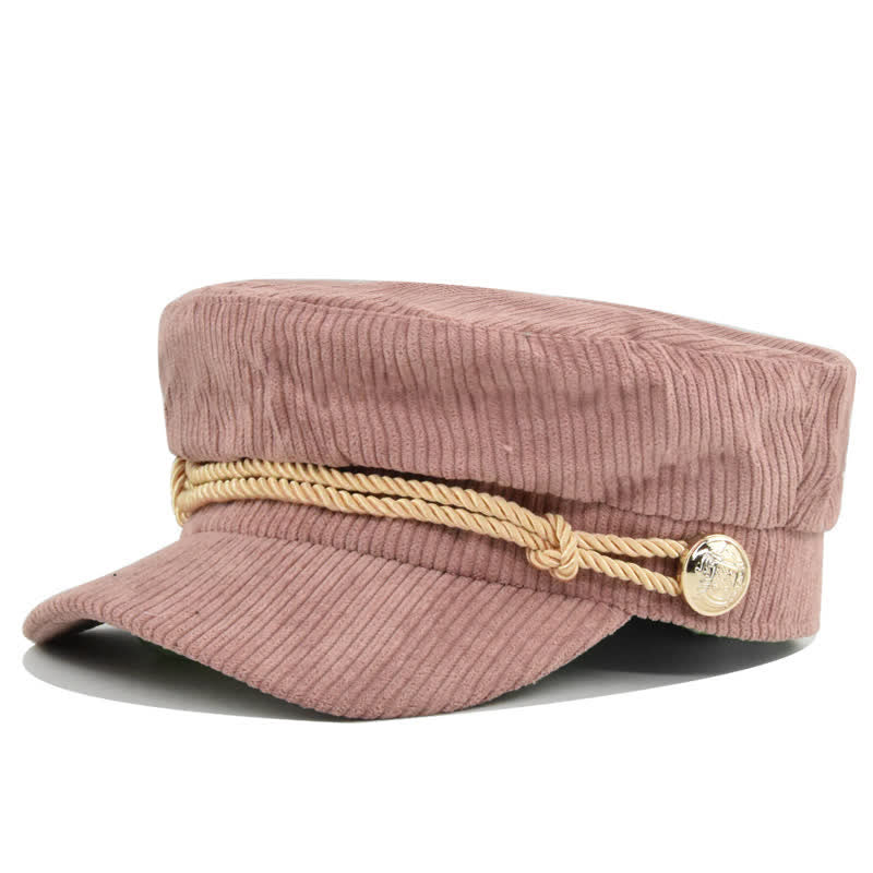 Cappello basco in stile marinaio con fascia intrecciata in velluto a coste - Rosa - M (22"-22 7/8") - image 12