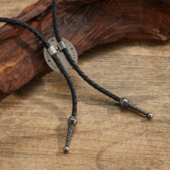 Cravatte Bolo con montatura in metallo retrò e pietre preziose naturali assortite - image 9