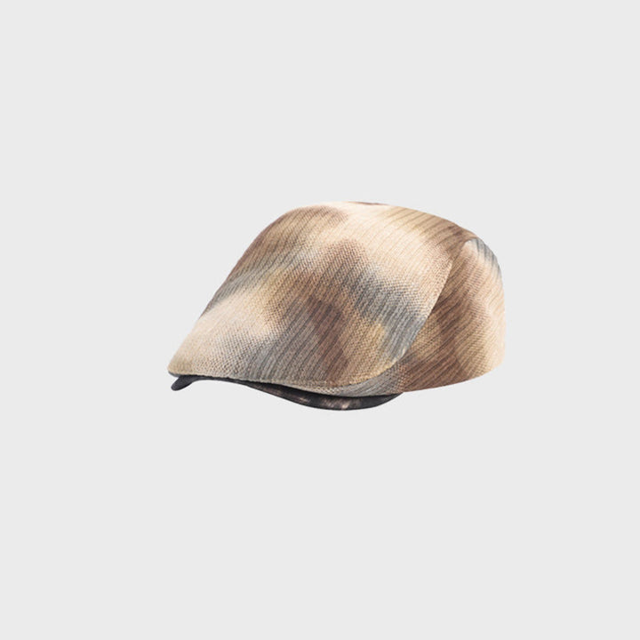 Cappello invernale retrò in velluto a coste tie-dye da uomo - Cachi - Regolabile (21 1/4"-22 7/8") - image 1