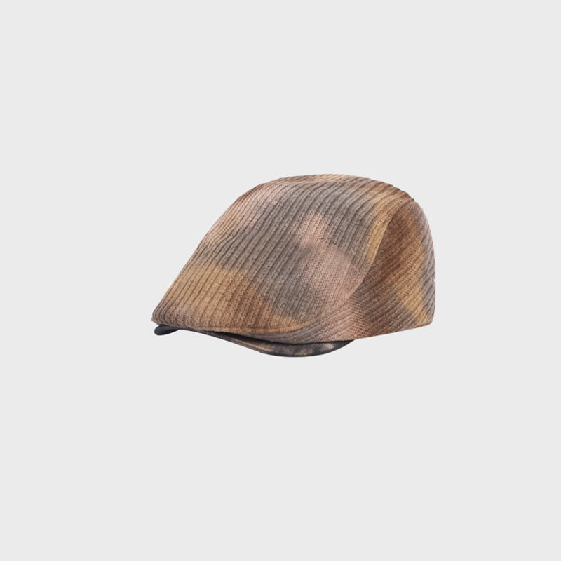 Cappello invernale retrò in velluto a coste tie-dye da uomo - Marrone - Regolabile (21 1/4"-22 7/8") - image 6