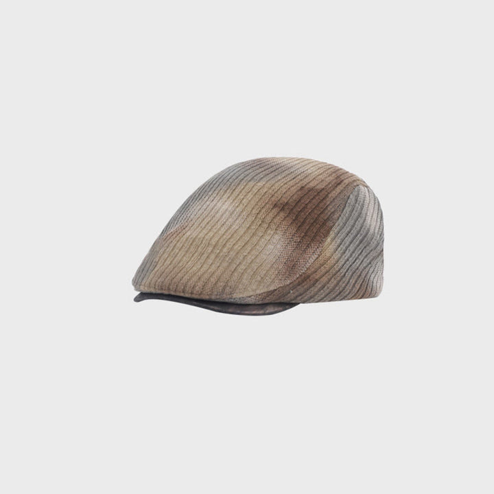 Cappello invernale retrò in velluto a coste tie-dye da uomo - Grigio - Regolabile (21 1/4"-22 7/8") - image 7