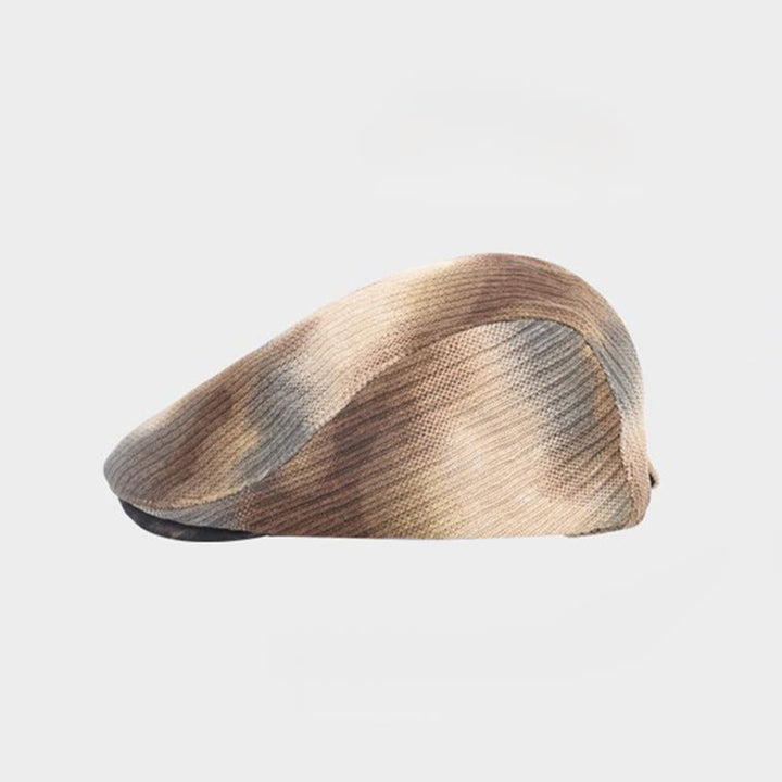 Cappello invernale retrò in velluto a coste tie-dye da uomo - image 2