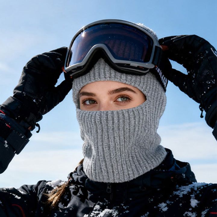 Berretto invernale antivento lavorato a maglia a 360° - Grigio - Regolabile (20 7/8"-23 5/8") - image 5