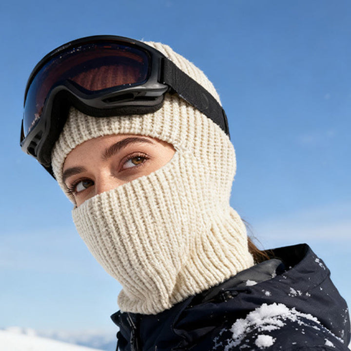 Berretto invernale antivento lavorato a maglia a 360° - Bianco - Regolabile (20 7/8"-23 5/8") - image 3