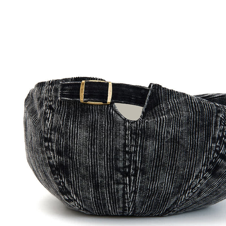 Cappello basco vintage in velluto a coste lavato con fibbia regolabile - image 3